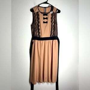 Dorothy Perkins Cocktail Lace Dress Black/Peach NWT Size 14 UK/ 10 US